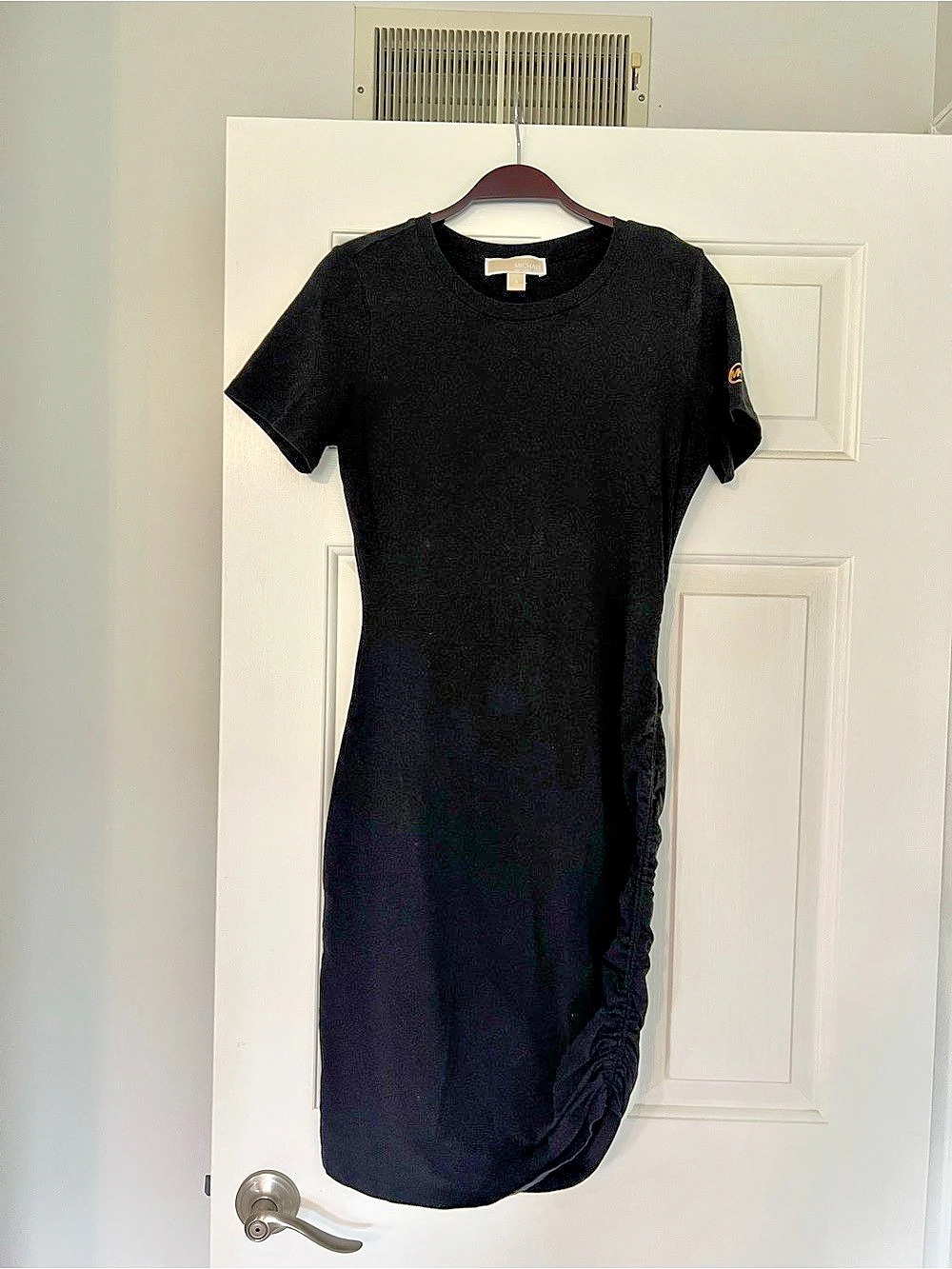 Michael Kors Ruched Side T-Shirt Dress Black